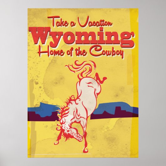 Oude Wyoming Reisposter Poster (Voorkant)