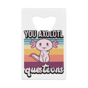 Oude You Axolotl Vragen Oud Cute Axolotl Kredietkaart Flessenopener