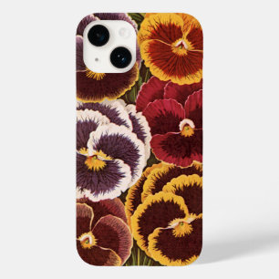 Oude zaadpaketlabels, tuin viooltjes bloemen Case-Mate iPhone 14 hoesje