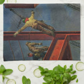 Oude zakelijke afbeelding van staalconstructie arb theedoek (Gevouwen)