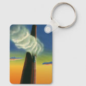 Oude Zakelijke Dingen, Stoomfluit Fabriek Zonsopga Sleutelhanger (Achterkant)