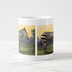 Oude zebra in de Afrikaanse savanne, wild dier Grote Koffiekop