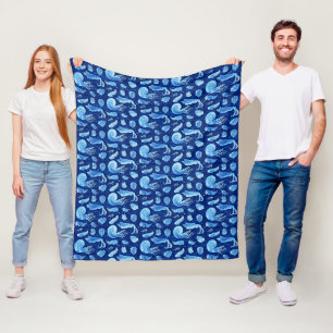 Oude zeeen: Trilobites, Anomalocaris... Fleece Deken