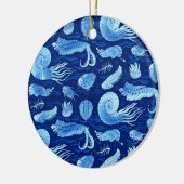 Oude zeeen: Trilobites, Anomalocaris... Keramisch Ornament (Links)
