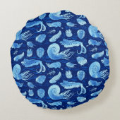 Oude zeeen: Trilobites, Anomalocaris... Rond Kussen (Achterkant)