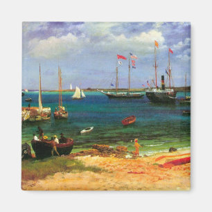 Oude zeelandschap, Nassau haven van Bierstadt Magneet