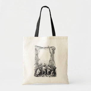 Oude zeerovers en een schipbreuk van een piratensc tote bag