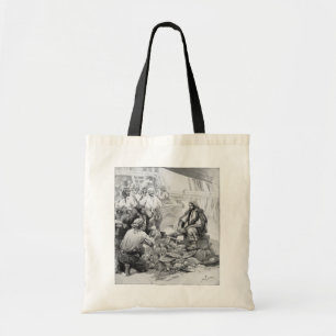Oude zeerovers tellen hun schatten en buit tote bag