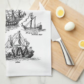 OUDE ZEESCHEPEN THEEDOEK (Quarter Fold)