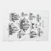 OUDE ZEESCHEPEN THEEDOEK (Horizontaal)