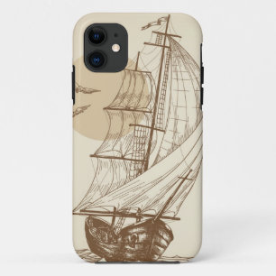 Oude zeilboot iPhone 11 hoesje