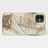 Oude zeilboot Case-Mate iPhone case (Achterkant (horizontaal))