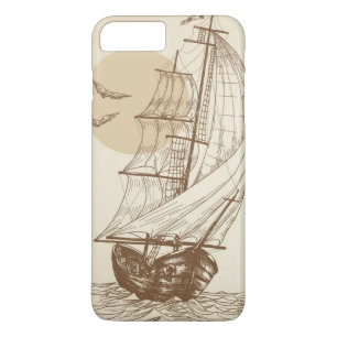 Oude zeilboot iPhone 8 plus / 7 plus hoesje