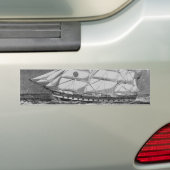 Oude zeilschip Bumpersticker (Op auto)