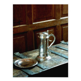 Oude zilver en eik foto afdruk