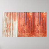 Oude zinkachtergrond in stijl. Rustwand Poster (Voorkant)