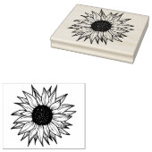 Oude Zonnebloem Rubberstempel (Gestempeld)