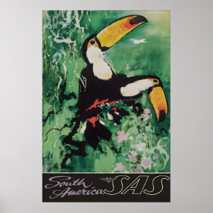 Oude Zuid-Amerika Reisposter Print Europa