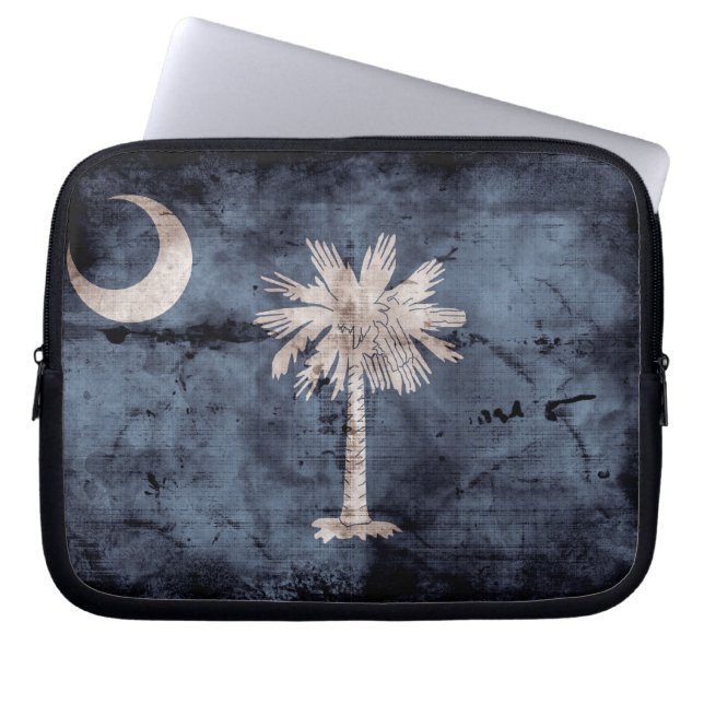 Oude Zuid-Carolina vlag; Laptop Sleeve (Voorkant)