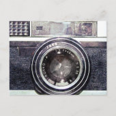 Oude zwarte camera briefkaart (Voorkant)