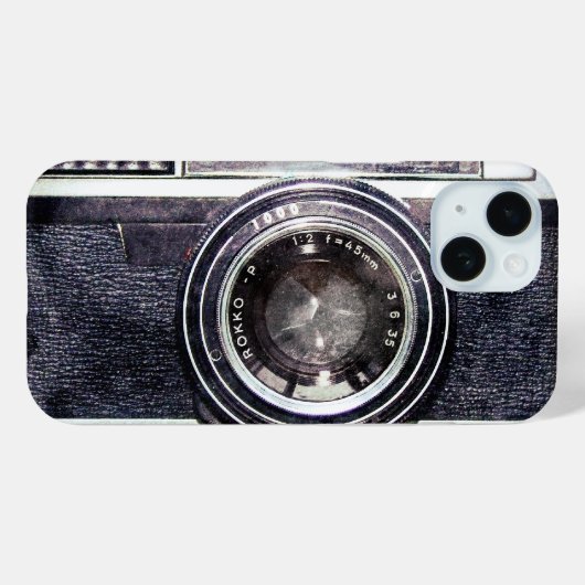 Oude zwarte camera Case-Mate iPhone case (Achterkant (horizontaal))