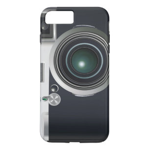 Oude zwarte camera iPhone 8 plus / 7 plus hoesje