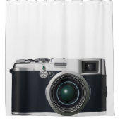 Oude zwarte camera douchegordijn (Voorkant)