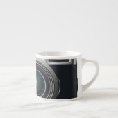 Oude zwarte camera espresso kop (Rechts)