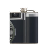 Oude zwarte camera heupfles (Achterkant)