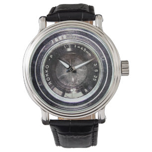 Oude zwarte camera horloge