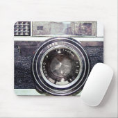 Oude zwarte camera muismat (Met muis)