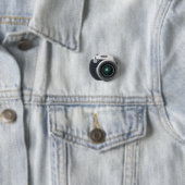 Oude zwarte camera ronde button 3,2 cm (In situ)