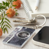 Oude zwarte camera sleutelhanger (Voorkant Rechts)