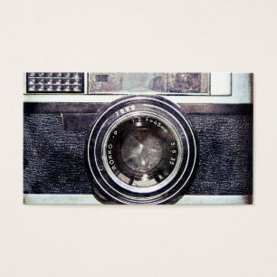 Oude zwarte camera visitekaartjes