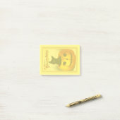 Oude Zwarte Kat Halloween Post-it® Notes (Op bureau)