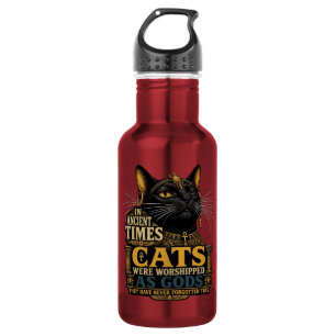 Oude Zwarte Kattenhouding Waterfles