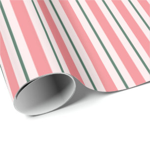 Oude zwarte roze met fashioned en Green Stripe Pat Cadeaupapier