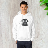 Oude zwarte telefoon Mannen hoodie