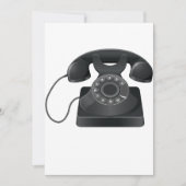 Oude Zwarte Telefoon Uitnodigingen (Voorkant)