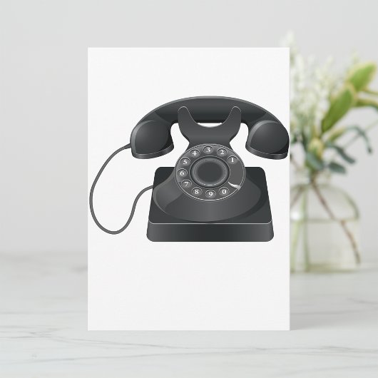 Oude Zwarte Telefoon Uitnodigingen