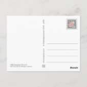 Oude Zweedse kerk, Wilmington, Delaware Briefkaart (Achterkant)