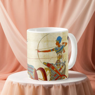 Oudegyptische farao Ramses II Paarden papyrus Koffiemok