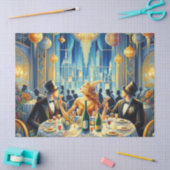 oudejaarsavond Art Deco Lady Tissue Paper Tissuepapier (Craft)