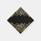 Oudejaarsavond Art Deco Patroon servetten (Hoek)