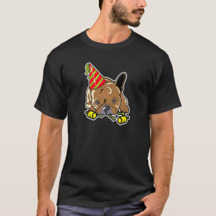 Oudejaarsavond Franse Bulldog Party Frenchie Happy T-shirt