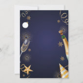 Oudejaarsavond Gold 2024 Feestviering Kaart (Achterkant)