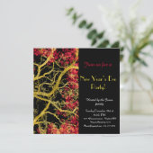 Oudejaarsavond gouden boom rode bladeren (Staand voorkant)