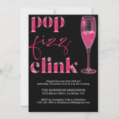 Oudejaarsavond Party Hot Pink Cheers Kaart (Voorkant)