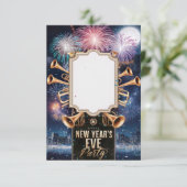 Oudejaarsavond Party Invitation Kaart (Staand voorkant)