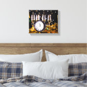 Oudejaarsavond viering SlipperyJoe's champagne Canvas Afdruk (Insitu (Slaapkamer))